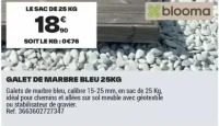 GALET DE MARBRE BLEU 25KG