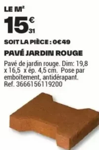 PAVÉ JARDIN ROUGE