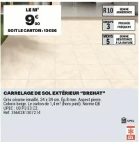 CARRELAGE DE SOL EXTÉRIEUR "BREHAT"