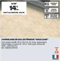 CARRELAGE DE SOL EXTÉRIEUR “VAUCLUSE”
