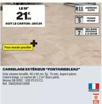 CARRELAGE EXTÉRIEUR "FONTAINEBLEAU"