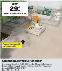 DALLE DE SOL EXTERIEUR "GROUND"