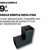 ANGLE SIMPLE GRIS LYNA