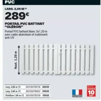 PORTAIL PVC BATTANT "OLÉRON"