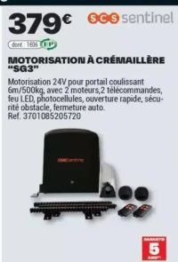 MOTORISATION À CRÉMAILLÈRE "SG3"