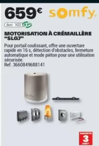 MOTORISATION À CRÉMAILLÈRE "SLG7"