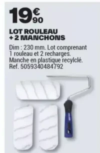 LOT ROULEAU + 2 MANCHONS