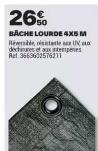 BÂCHE LOURDE 4X5 M