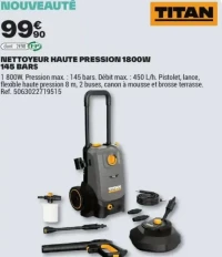 NETTOYEUR HAUTE PRESSION 1800W 145 BARS