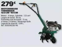 MOTOBINEUSE THERMIQUE 123 CM³ 40 CM