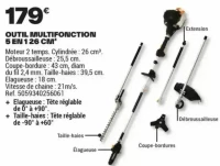 OUTIL MULTIFONCTION 5 EN 1 26 CM³