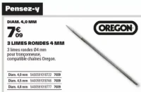 3 LIMES RONDES 4 MM