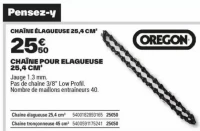 CHAÎNE POUR ELAGUEUSE 25,4 CM³