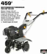 MOTOBINEUSE THERMIQUE 150 CM³ 60 CM