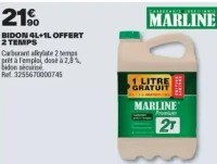 BIDON 4L+1L OFFERT 2 TEMPS