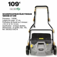 SCARIFICATEUR ÉLECTRIQUE 1800W 37 CM