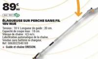 ÉLAGUEUSE SUR PERCHE SANS FIL 18V NUE