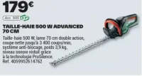 TAILLE-HAIE 500 W ADVANCED 70 CM