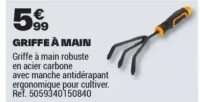 GRIFFE À MAIN