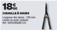 CISAILLE À HAIES