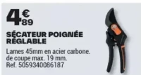 SÉCATEUR POIGNÉE RÉGLABLE