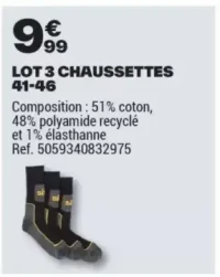 LOT 3 CHAUSSETTES 41-46