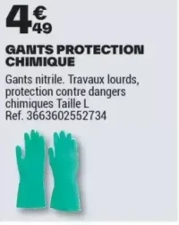 GANTS PROTECTION CHIMIQUE