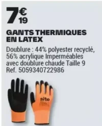 GANTS THERMIQUES EN LATEX
