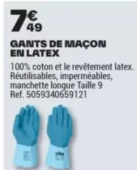 GANTS DE MAÇON EN LATEX