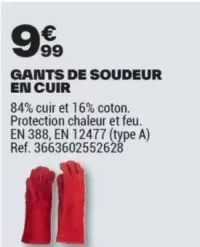 GANTS DE SOUDEUR EN CUIR