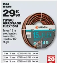 TUYAU ARROSAGE FLEX 15M