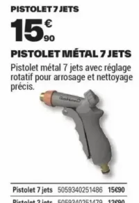 PISTOLET MÉTAL 7 JETS