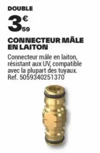 CONNECTEUR MÂLE EN LAITON