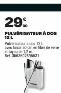 PULVÉRISATEUR À DOS 12 L