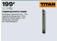 POMPE DE PUITS 1 000W