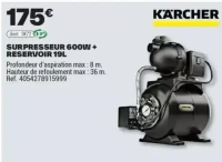 SURPRESSEUR 600W + RESERVOIR 19L