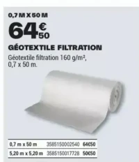 GÉOTEXTILE FILTRATION