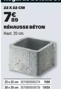 RÉHAUSSE BÉTON