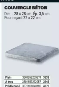 COUVERCLE BÉTON