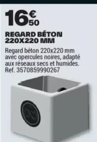 REGARD BÉTON 220X220 MM