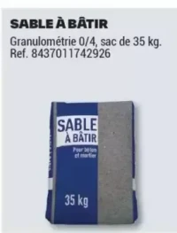 Sable à bâtir