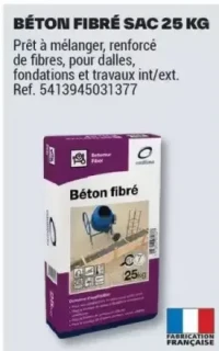 BÉTON FIBRÉ SAC 25 KG