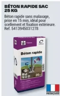 BÉTON RAPIDE SAC 25 KG