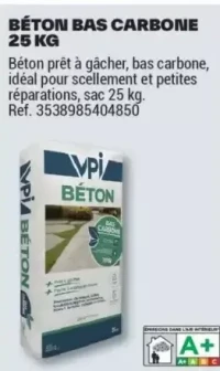 BÉTON BAS CARBONE 25 KG