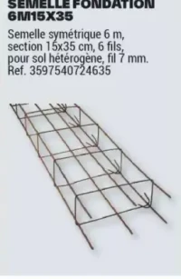 SEMELLE FONDATION 6M15X35