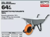 BROUETTE POLYVALENTE 100 L