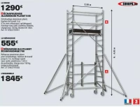 ÉCHAFAUDAGE ALUMINIUM PLIANT 5 M