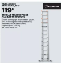 ECHELLE TÉLESCOPIQUE ALU 2,90 M ROBUSTE