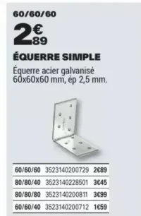 ÉQUERRE SIMPLE