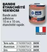 BANDE ÉTANCHÉITÉ 10X10CM
